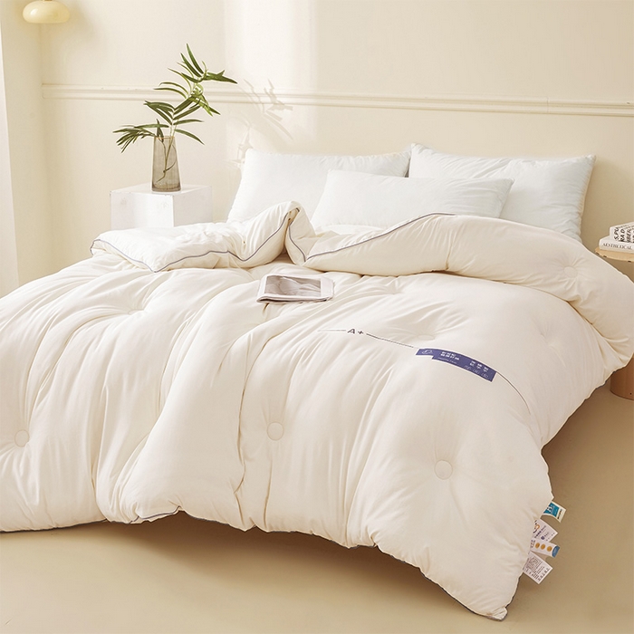 91家纺网 家纺一手货源 找家纺 荔禾家居 2024新款A类深睡眠系列大豆被子被芯 云峰白