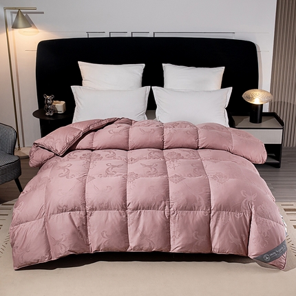 91家纺网 家纺一手货源 找家纺 （总）明羽羽绒 2024新款全棉100s95白鹅绒被鸭绒被双层大提花羽绒被子被芯冬被羽绒被