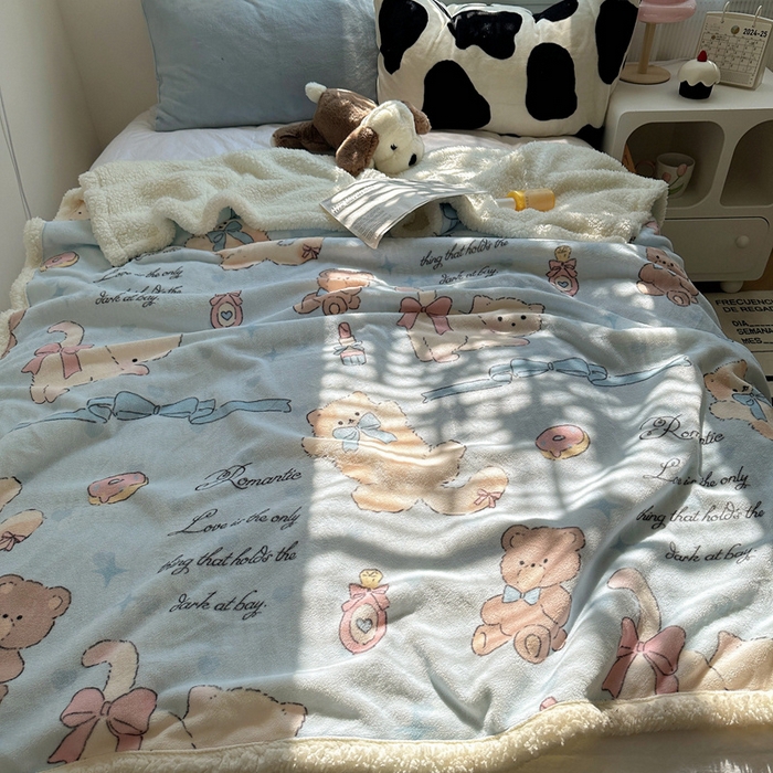 91家纺网 家纺一手货源 找家纺 萝莉家纺 2024秋冬新款多功能加厚牛奶绒羊羔绒多功能毛毯 生日礼物