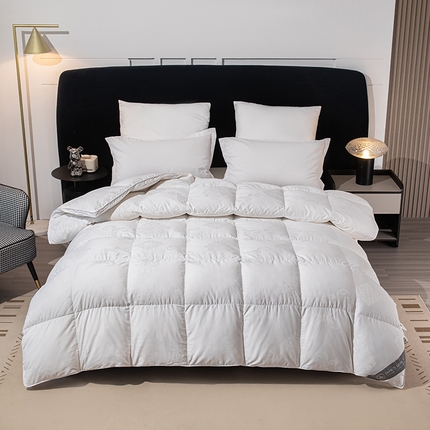 91家纺网 家纺一手货源 找家纺 （总）明羽羽绒 2024新款全棉100s95白鹅绒被鸭绒被双层大提花羽绒被子被芯冬被羽绒被