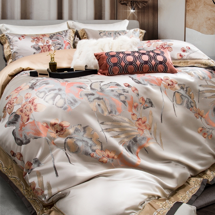 91家纺网 家纺一手货源 找家纺 （总）至爱今生 2024新款100支全棉色织提花四件套-盛世繁华