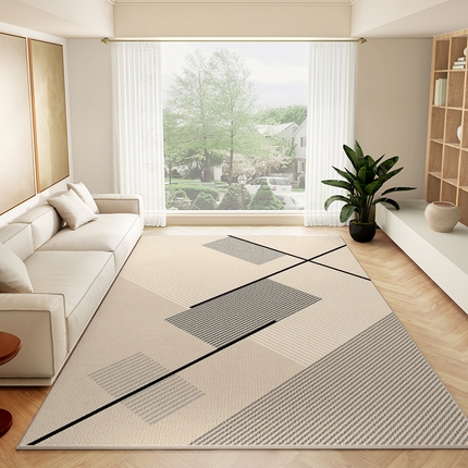 91家纺网 家纺一手货源 找家纺 （总）卡初家居（原微来） 2025秋冬新品暖色简约荷兰绒客厅系列地毯