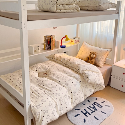 91家纺网 家纺一手货源 找家纺 （总）贝扬思家纺 2024新款贝壳绣水洗双层纱系列-8月新品（学生三件套）