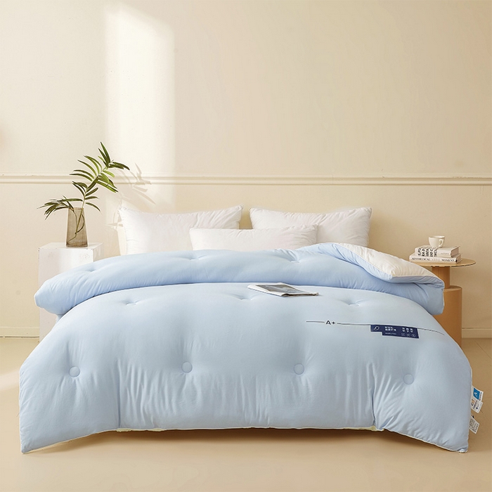 91家纺网 家纺一手货源 找家纺 荔禾家居 2024新款A类深睡眠系列大豆被子被芯 碧落蓝