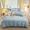 91家纺网 家纺一手货源 找家纺 琪琪阁家纺 2024新款牛奶绒泡泡绒四件套 雾霾蓝
