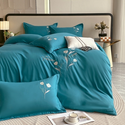 91家纺网 家纺一手货源 找家纺 （总）帛缔思 2024新款A类铂金棉水洗棉四件套-萱花草