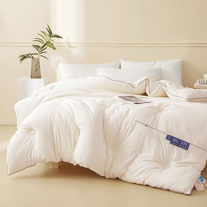 91家纺网 家纺一手货源 找家纺 荔禾家居 2024新款A类深睡眠系列大豆被子被芯 云峰白