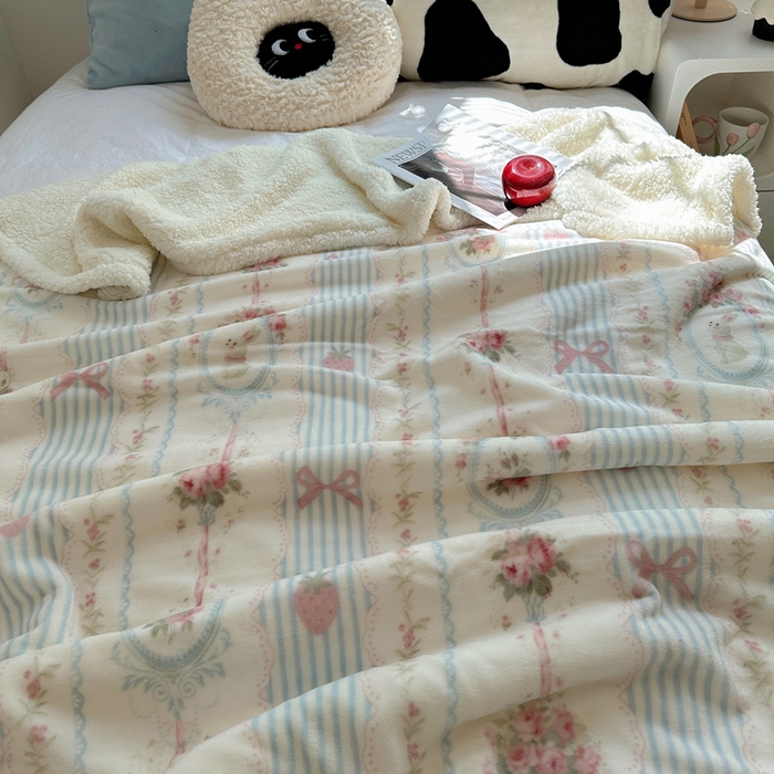 91家纺网 家纺一手货源 找家纺 萝莉家纺 2024秋冬新款多功能加厚牛奶绒羊羔绒多功能毛毯 苏茉