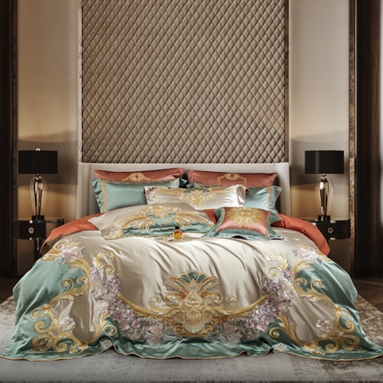 （总）至爱今生 2024新款100支全棉色织提花长绒棉四件套-阿波罗之光