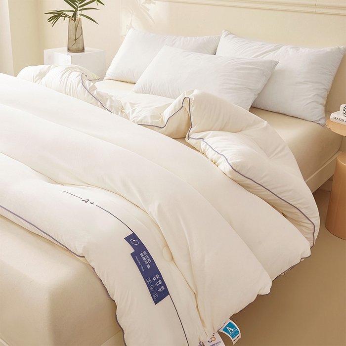 91家纺网 家纺一手货源 找家纺 荔禾家居 2024新款A类深睡眠系列大豆被子被芯 云峰白