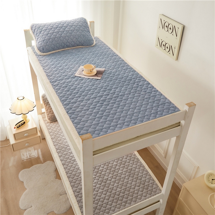 91家纺网 家纺一手货源 找家纺 喜居 2024新款A类加厚牛奶绒床褥子学生床垫子薄床垫床褥垫 轻奢蓝