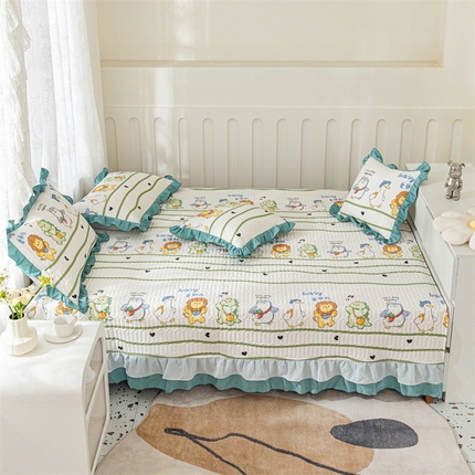 91家纺网 家纺一手货源 找家纺 （总）美优兰 2025新款全棉防滑榻榻米炕垫纯棉床盖三件套