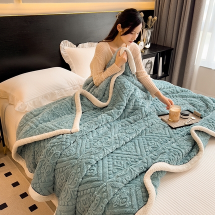 91家纺网 家纺一手货源 找家纺 （总）源舍家纺 2024新款A类欧式350克雕花绒毛毯毯子