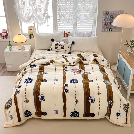 91家纺网 家纺一手货源 找家纺 （总）法莱妮毛毯 2025新款A类双层加厚拉舍尔天丝超柔云毯