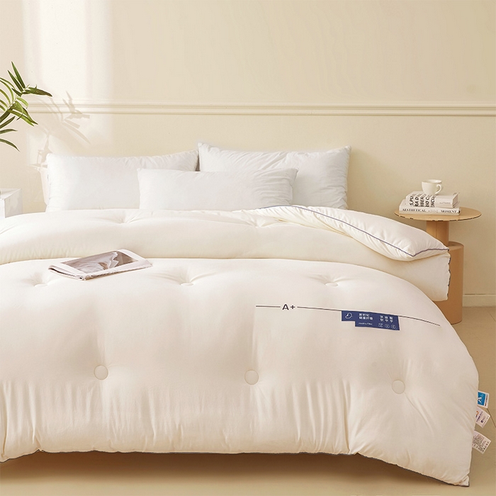 91家纺网 家纺一手货源 找家纺 荔禾家居 2024新款A类深睡眠系列大豆被子被芯 云峰白