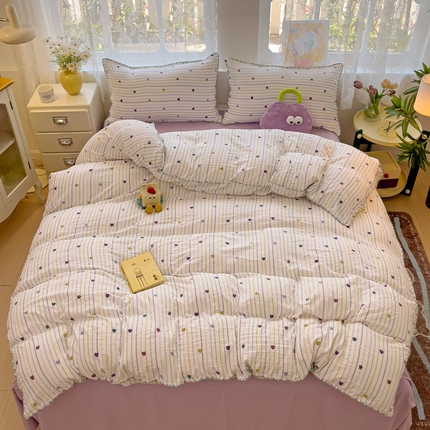 91家纺网 家纺一手货源 找家纺 （总）贝扬思家纺 2024新款贝壳绣水洗双层纱系列-8月新品（大床图）