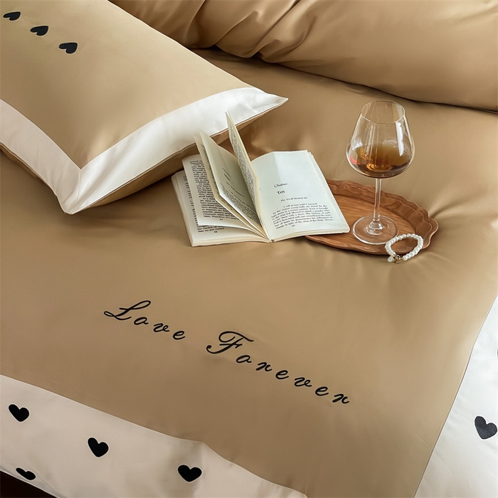 91家纺网 家纺一手货源 找家纺 西西家居 2024新款100支澳棉四件套-星语 星语-卡其