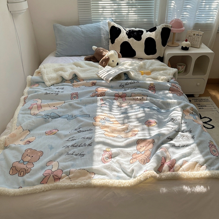 91家纺网 家纺一手货源 找家纺 萝莉家纺 2024秋冬新款多功能加厚牛奶绒羊羔绒多功能毛毯 生日礼物