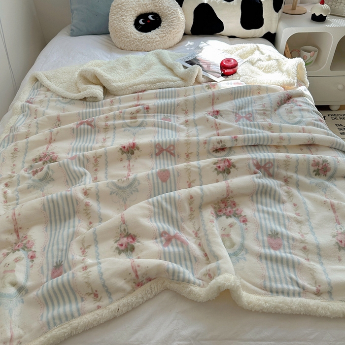 91家纺网 家纺一手货源 找家纺 萝莉家纺 2024秋冬新款多功能加厚牛奶绒羊羔绒多功能毛毯 苏茉