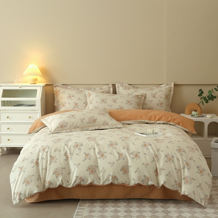 91家纺网 家纺一手货源 找家纺 （总）大吉 2025新款加厚活性喷气磨毛棉四件套被套床单床笠学生单人三件套