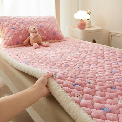 91家纺网 家纺一手货源 找家纺 （总）喜居 2024新款A类加厚牛奶绒床褥子学生床垫子薄床垫床褥垫