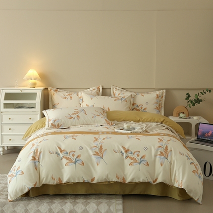 91家纺网 家纺一手货源 找家纺 （总）大吉 2025新款加厚活性喷气磨毛棉四件套被套床单床笠学生单人三件套