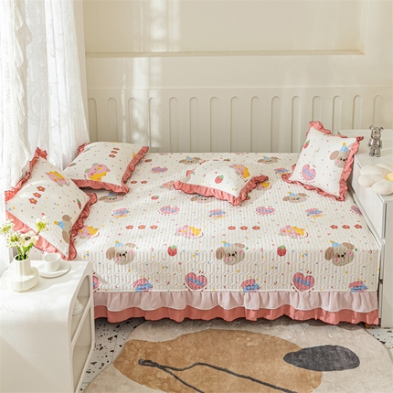 91家纺网 家纺一手货源 找家纺 （总）美优兰 2025新款全棉防滑榻榻米炕垫纯棉床盖三件套