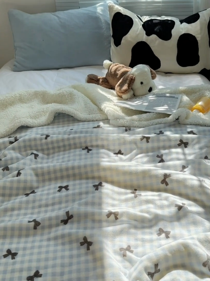 91家纺网 家纺一手货源 找家纺 萝莉家纺 2024秋冬新款多功能加厚牛奶绒羊羔绒多功能毛毯 恬梦蓝黑