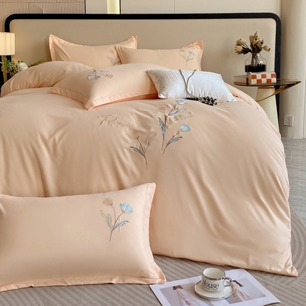 91家纺网 家纺一手货源 找家纺 （总）帛缔思 2024新款A类铂金棉水洗棉四件套-萱花草