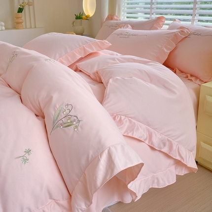 91家纺网 家纺一手货源 找家纺 （总）帛缔思 2024新款A类铂金棉水洗棉四件套-春日初妆