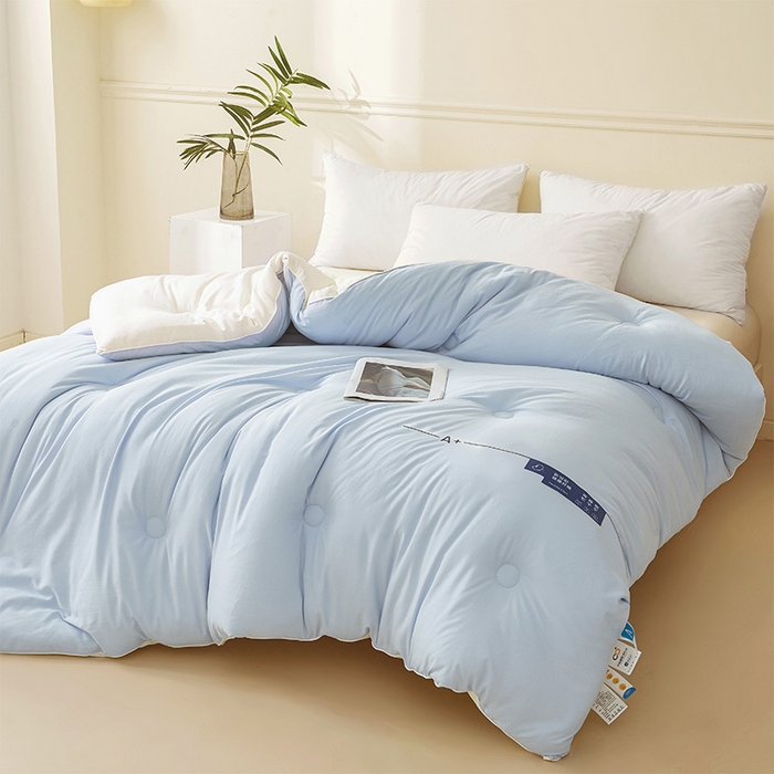 91家纺网 家纺一手货源 找家纺 荔禾家居 2024新款A类深睡眠系列大豆被子被芯 碧落蓝
