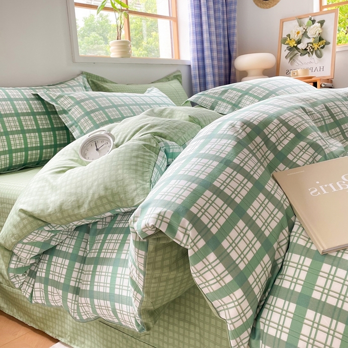 91家纺网 家纺一手货源 找家纺 大渔生活 2025新款全棉四件套 江南岸