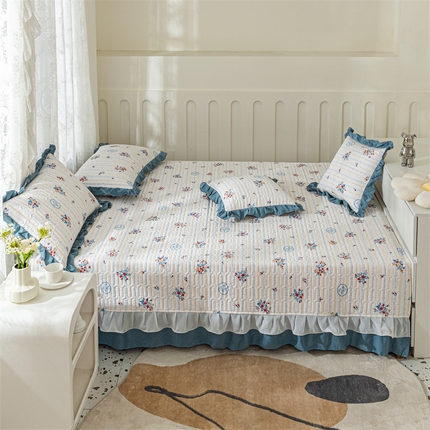 91家纺网 家纺一手货源 找家纺 （总）美优兰 2025新款全棉防滑榻榻米炕垫纯棉床盖三件套