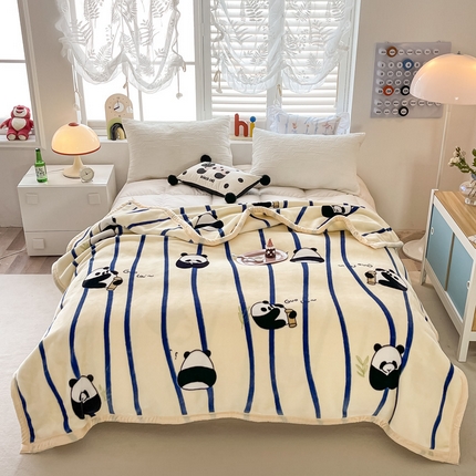 91家纺网 家纺一手货源 找家纺 （总）法莱妮毛毯 2025新款A类双层加厚拉舍尔天丝超柔云毯