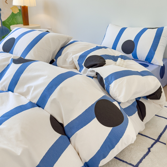 91家纺网 家纺一手货源 找家纺 感遇家纺 2024新款全棉印花四件套 普鲁士