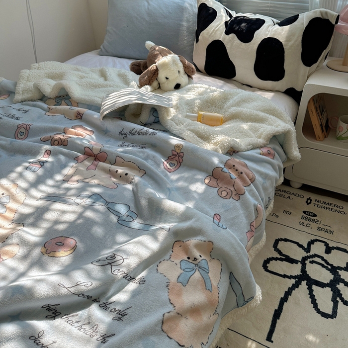 91家纺网 家纺一手货源 找家纺 萝莉家纺 2024秋冬新款多功能加厚牛奶绒羊羔绒多功能毛毯 生日礼物