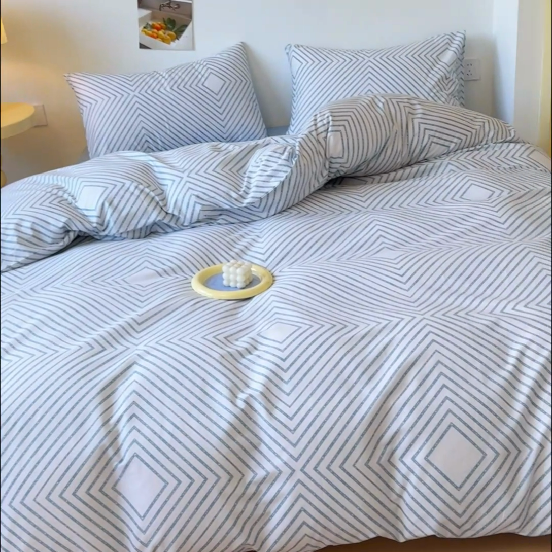 91家纺网 家纺一手货源 找家纺 感遇家纺 2024新款全棉印花四件套 品格