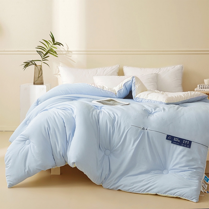 91家纺网 家纺一手货源 找家纺 荔禾家居 2024新款A类深睡眠系列大豆被子被芯 碧落蓝