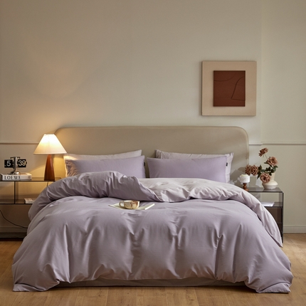 91家纺网 家纺一手货源 找家纺 拼社家纺  全棉加厚磨毛四件套纯棉刺绣活性床上用品（提供买家秀） 风信紫