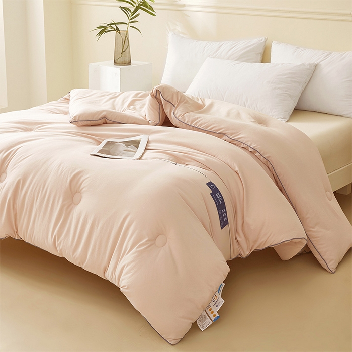 91家纺网 家纺一手货源 找家纺 荔禾家居 2024新款A类深睡眠系列大豆被子被芯 贝壳粉