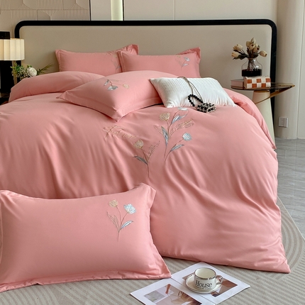 91家纺网 家纺一手货源 找家纺 （总）帛缔思 2024新款A类铂金棉水洗棉四件套-萱花草