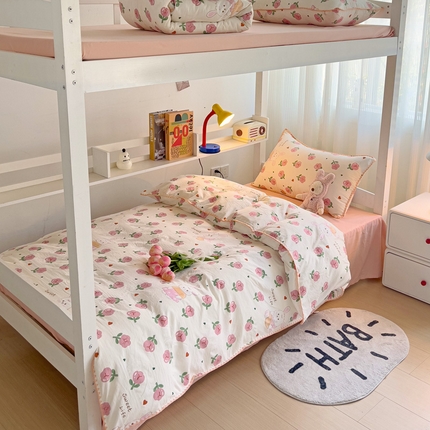 91家纺网 家纺一手货源 找家纺 （总）贝扬思家纺 2024新款贝壳绣水洗双层纱系列-8月新品（学生三件套）