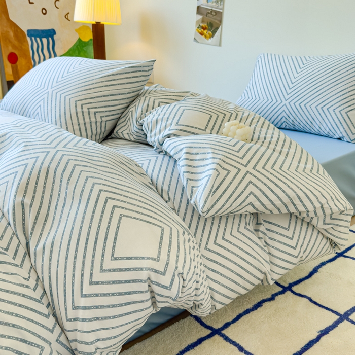 91家纺网 家纺一手货源 找家纺 感遇家纺 2024新款全棉印花四件套 品格