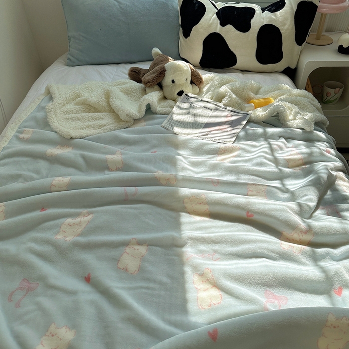 91家纺网 家纺一手货源 找家纺 萝莉家纺 2024秋冬新款多功能加厚牛奶绒羊羔绒多功能毛毯 生日礼物