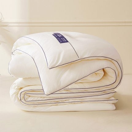 91家纺网 家纺一手货源 找家纺 荔禾家居 2024新款A类深睡眠系列大豆被子被芯 云峰白