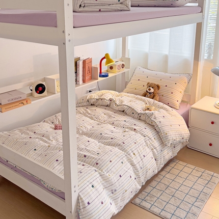 91家纺网 家纺一手货源 找家纺 （总）贝扬思家纺 2024新款贝壳绣水洗双层纱系列-8月新品（学生三件套）