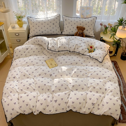 91家纺网 家纺一手货源 找家纺 （总）贝扬思家纺 2024新款贝壳绣水洗双层纱系列-8月新品（大床图）