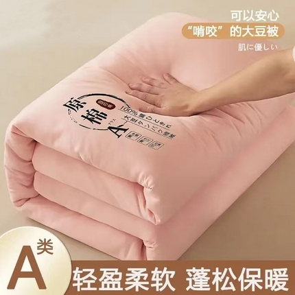 91家纺网 家纺一手货源 找家纺 （总）暖阁 2025新款原棉大豆被冬被春秋被夏被被子被芯