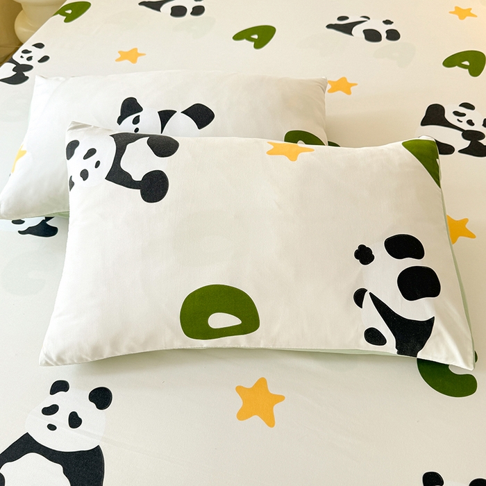 91家纺网 家纺一手货源 找家纺 妖妖家纺 2024新款超柔软糯水洗云朵棉印花单床单 国宝梦境