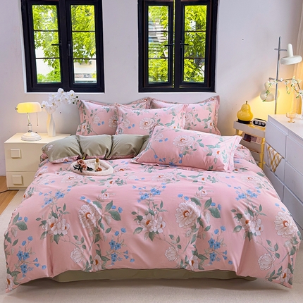 91家纺网 家纺一手货源 找家纺 （总）润淳 2025全棉正宗13376四件套精梳棉印花纯棉三件套13372全棉四件套